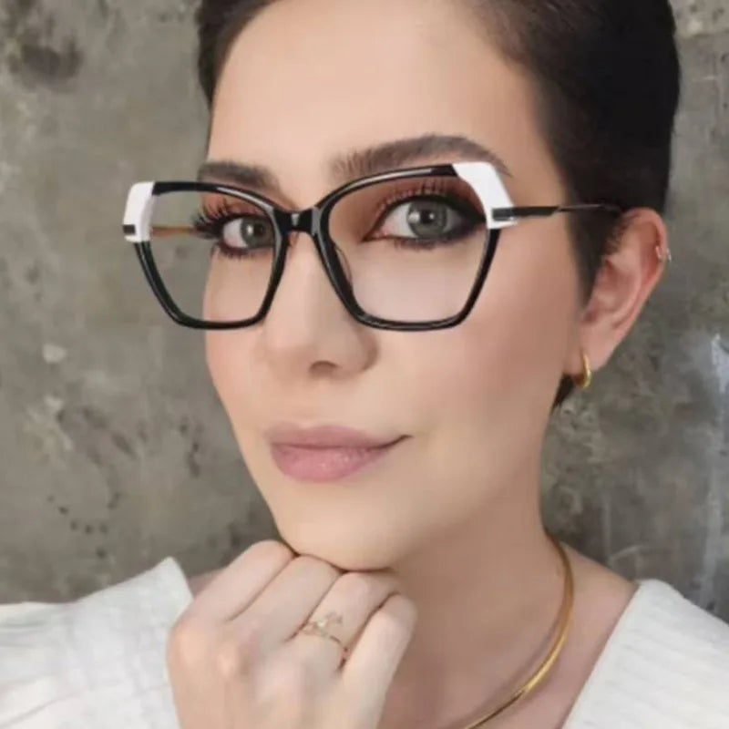 TOYEARN Oversized Blue Light Blocking Glasses Frames Women Eyeglasses Frames SWANS