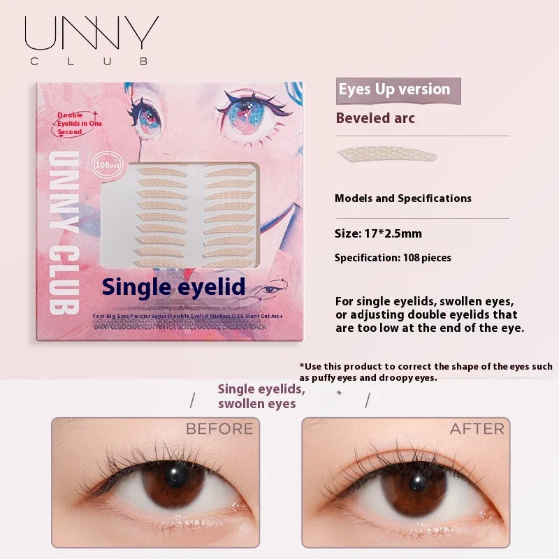 UNNY Invisible Double Eyelid Tape – Natural Lift 100+ pcs Eyelid Tape SWANS C