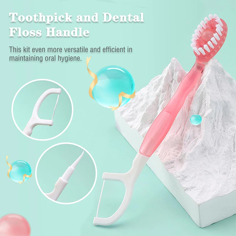 YUNChi Disposable Travel Toothbrush Set with Floss & Mouthwash 12pk Disposable Toothbrush Set SWANS