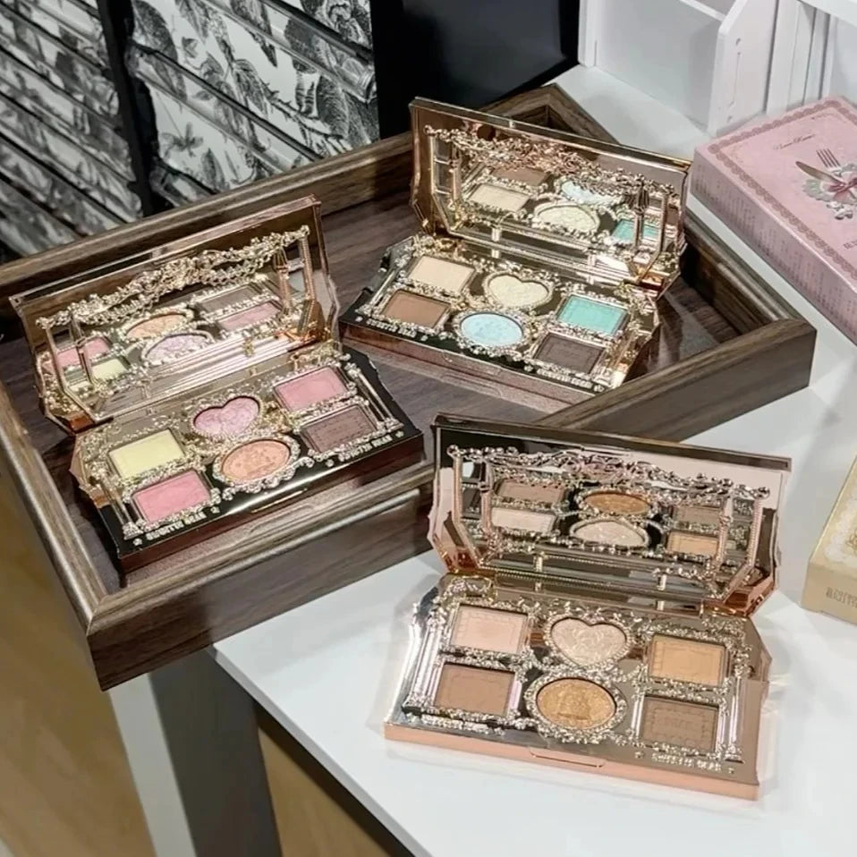Flower Knows Sweetie Bear 6-Color Matte Pearl Eyeshadow Palette Eyeshadow Palette SWANS