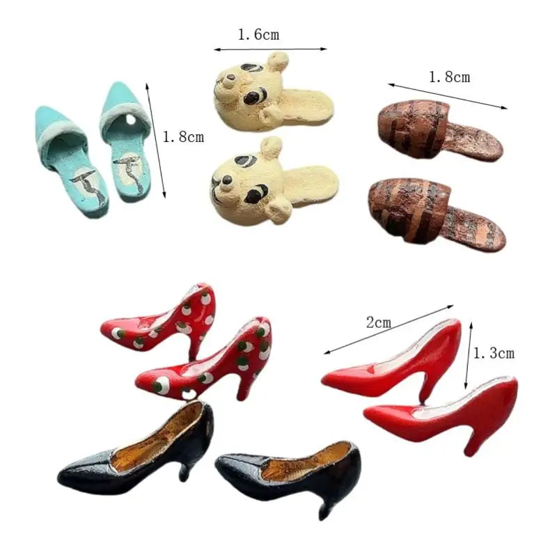 1/12 Scale Mini High Heels – Dollhouse Doll Accessories 2pk Doll Accessories SWANS