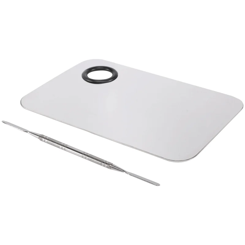 Stainless Steel Makeup Mixing Palette & Spatula – Pro Set Makeup Mixing Palette SWANS