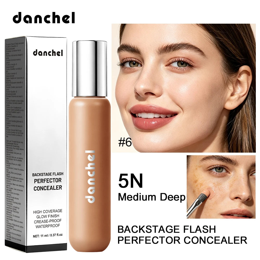 Danchel Flash Concealer – Waterproof Full Coverage Face & Body Liquid Concealer SWANS Medium Deep