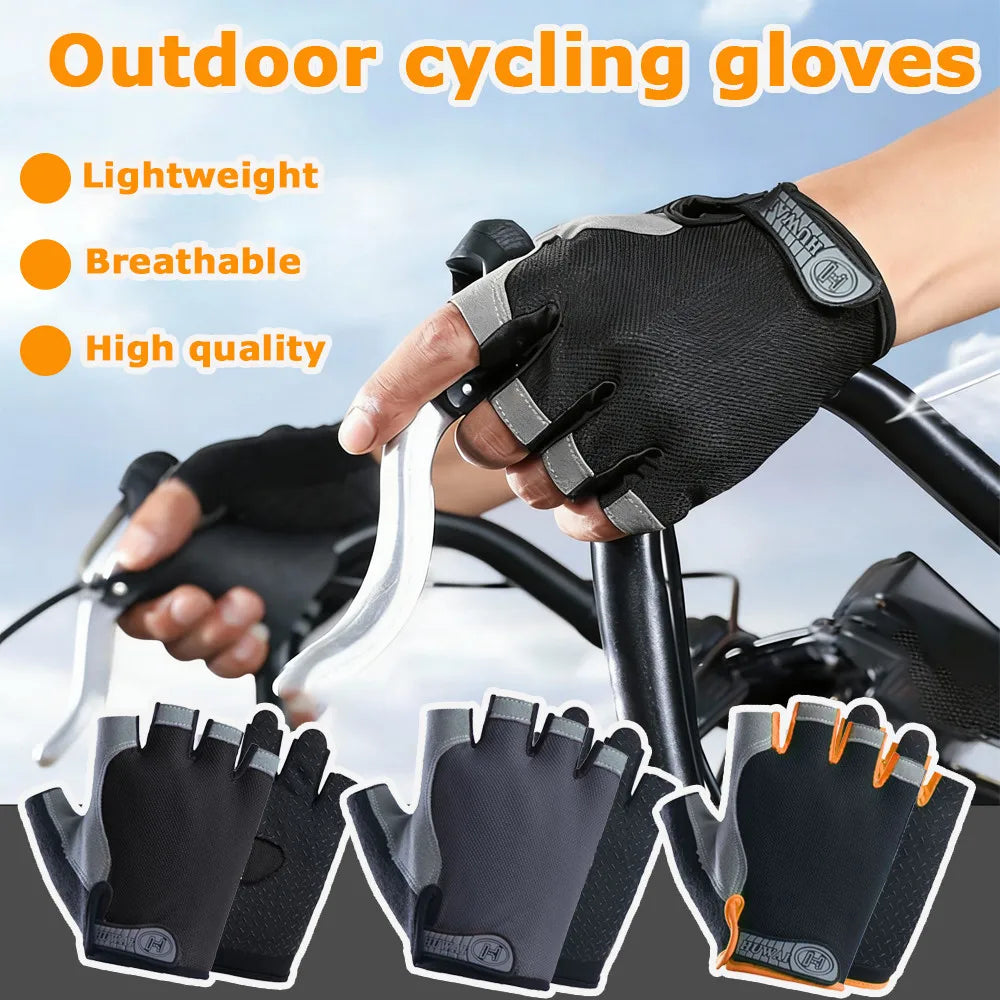 Unisex Half Finger Cycling Gym Gloves – Breathable Anti-Slip Cycling Sport Gloves SWANS