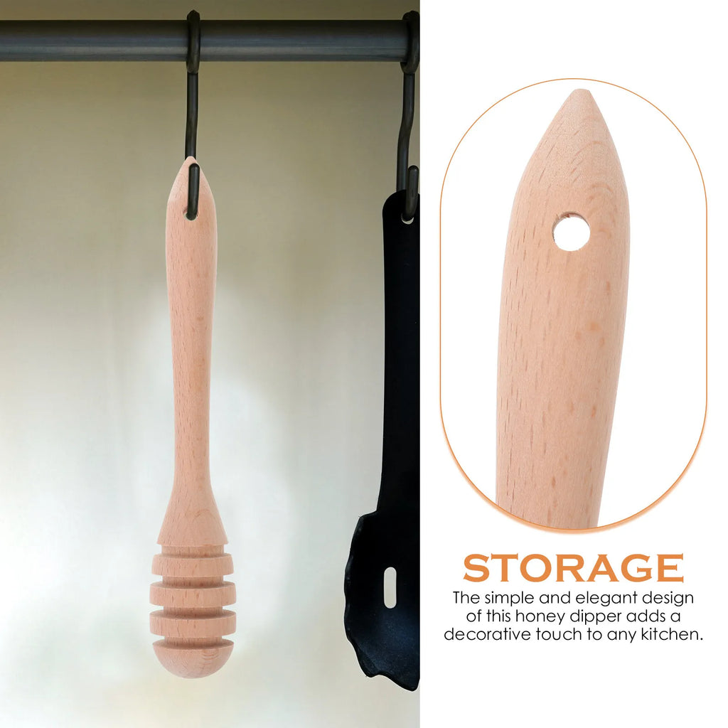 Wooden Honey Dipper Rod – Natural Wood Honey Stirring Tool Honey Dipper Tool SWANS