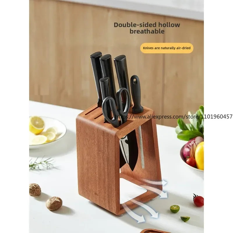 SWANS Solid Wood Knife Rack – Antibacterial Kitchen Knife Block Wooden Knife Block SWANS