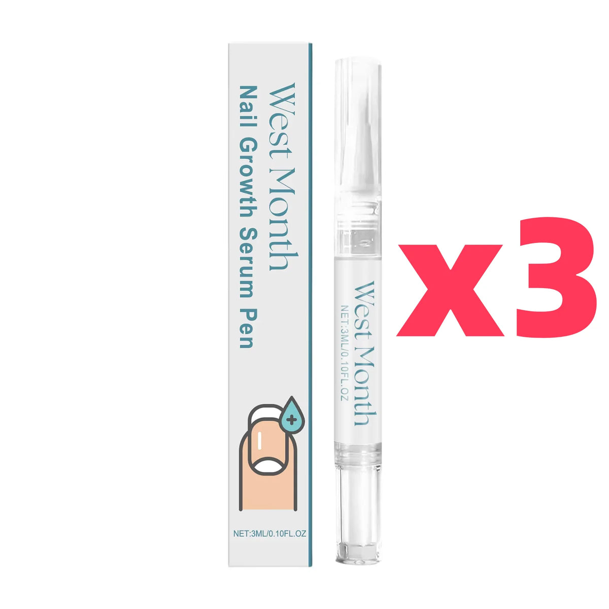 WEST MONTH Nail Care Pen – Cuticle Oil & Nail Strengthener Nail Cuticle Oil Pen SWANS 9ml boxed