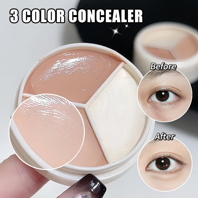 3-Color Concealer Palette – Waterproof Full Coverage Makeup Concealer Palette SWANS