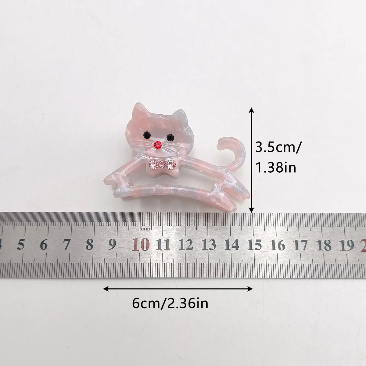 Acetate Shark Hair Claw Clip 6cm – Rhinestone Cartoon Design Hair Claw Clip SWANS
