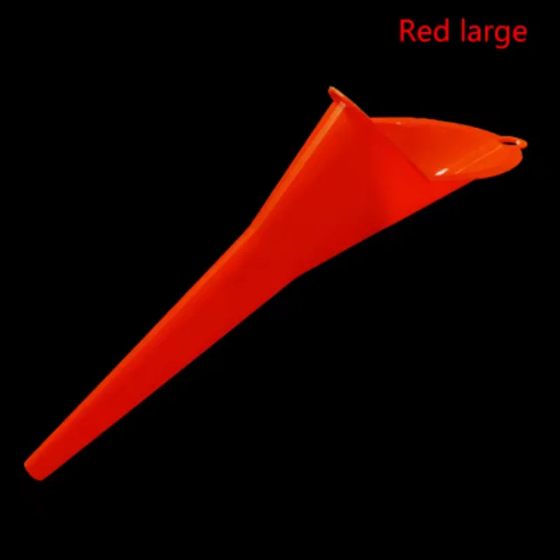 Long Stem Anti-Splash Fuel Oil Funnel for Car & Motorcycle Automotive Fuel Funnel SWANS L red