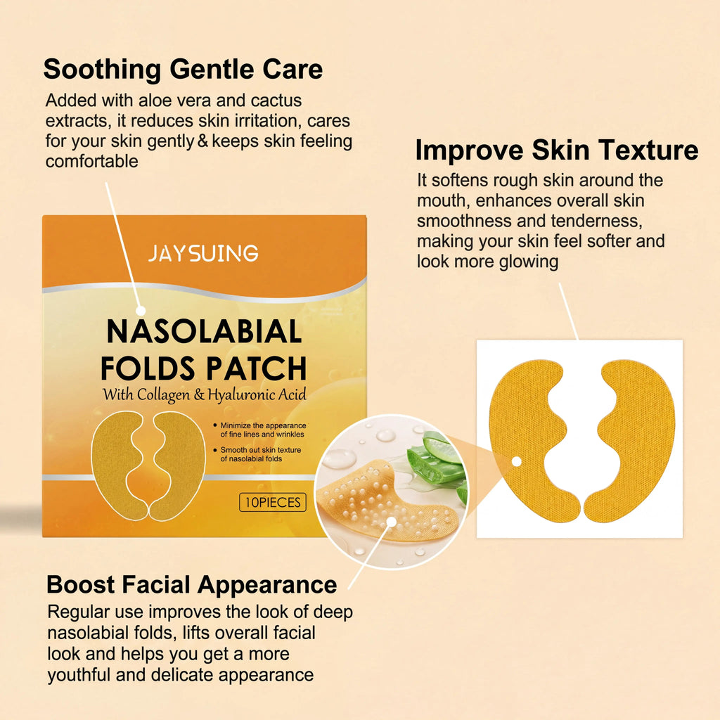 Jaysuing Firming & Wrinkle-Smoothing Face Stickers 10-Pack Face Treatment Patches SWANS