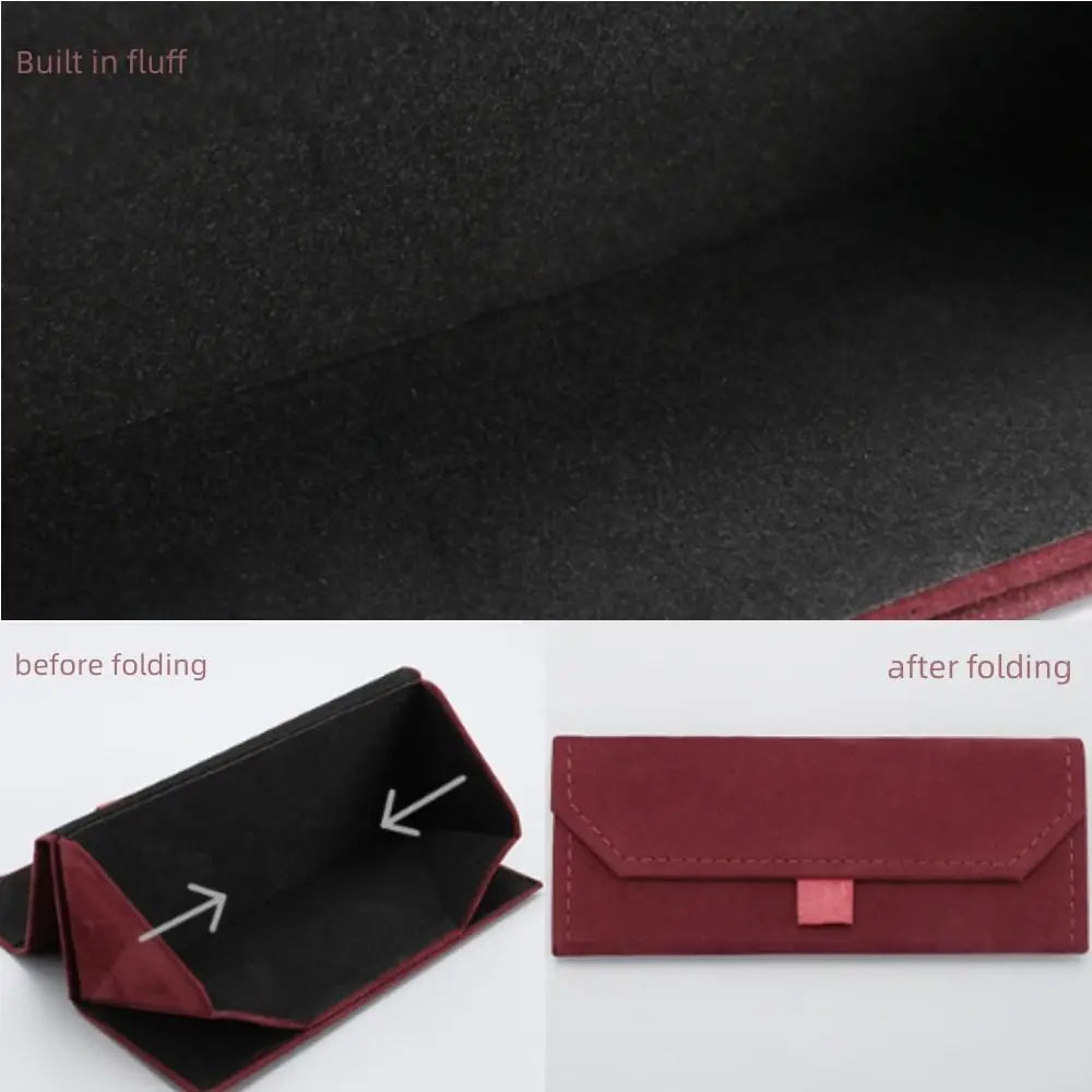 Velvet Folding Glasses Case – Magnetic Sunglasses Box Unisex Eyewear Case SWANS