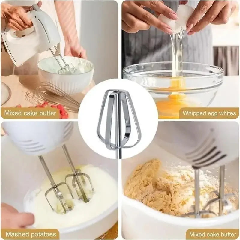 Stainless Steel Egg Beater Stirring Hook & Kneading Stick Set Mixer Attachment Set SWANS