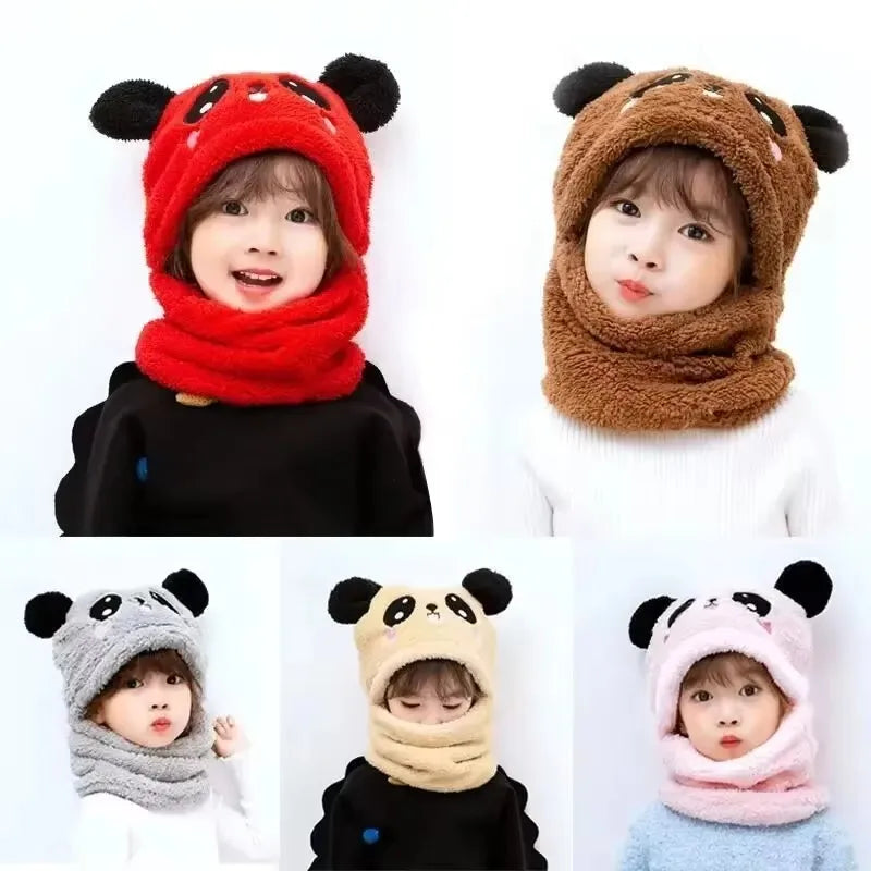 Kids Rabbit Fleece Hat & Neck Gaiter Set | Girls Winter Hat Kids Winter Hat Set SWANS