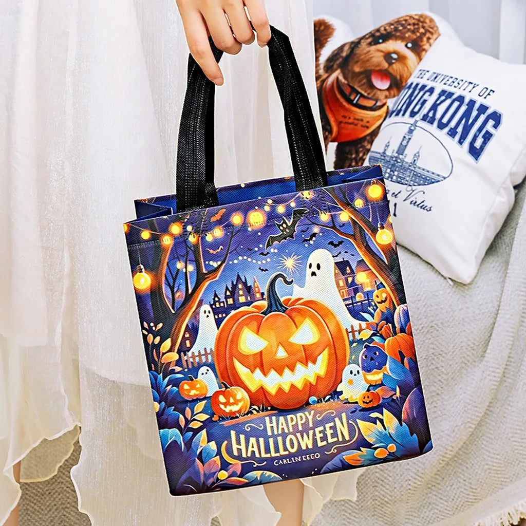 Halloween Non-Woven Printed Tote Bag – Party & Gift Bag Halloween Tote Bag SWANS