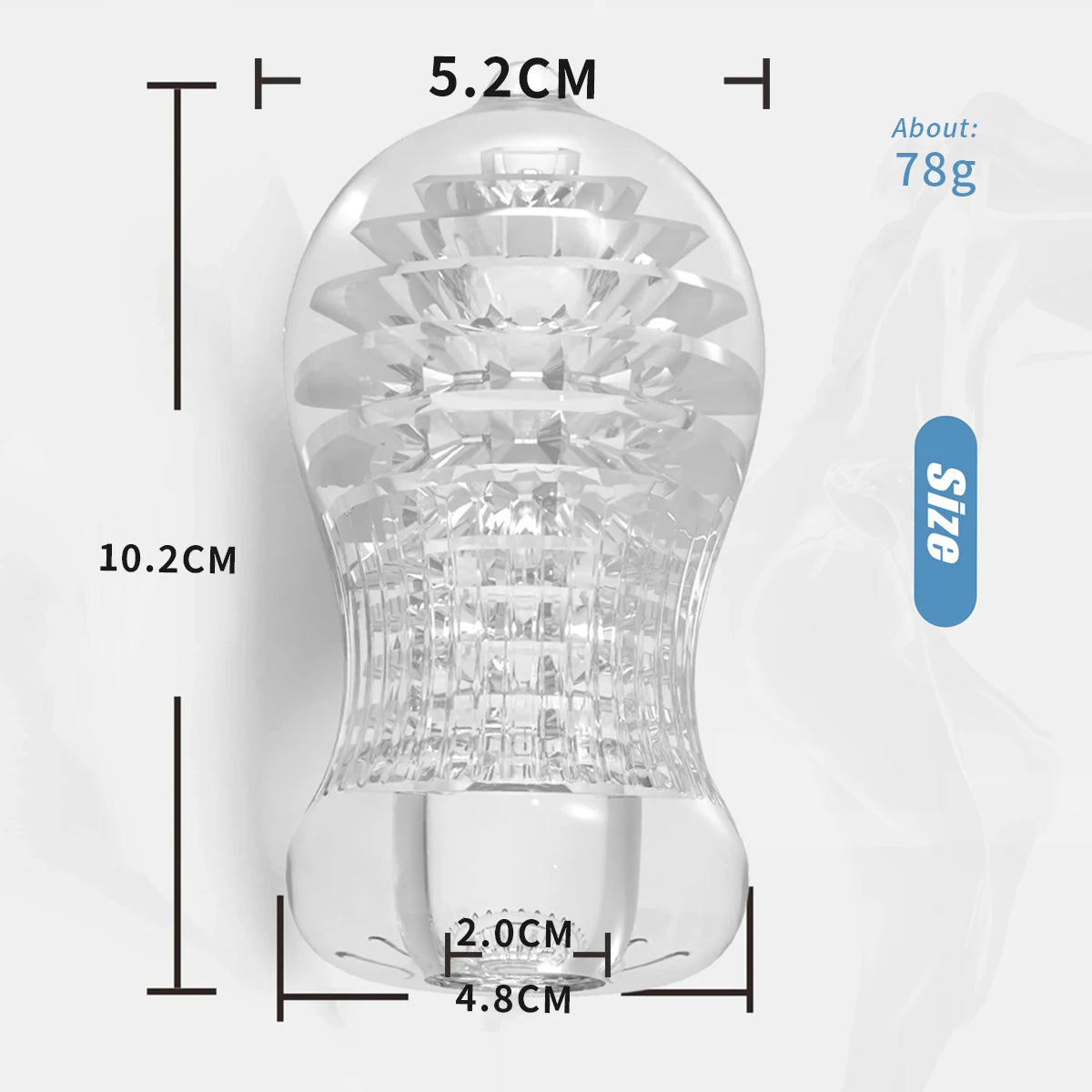 Men's Transparent Vacuum Pocket Stroker Cup – Soft TPE Male Stroker Cup SWANS