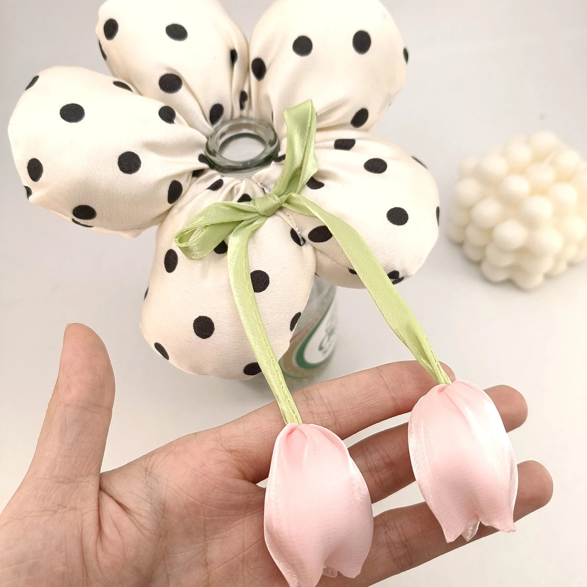 Tulip Bow Elastic Hair Tie – Floral Women's Hair Band Elastic Hair Band SWANS