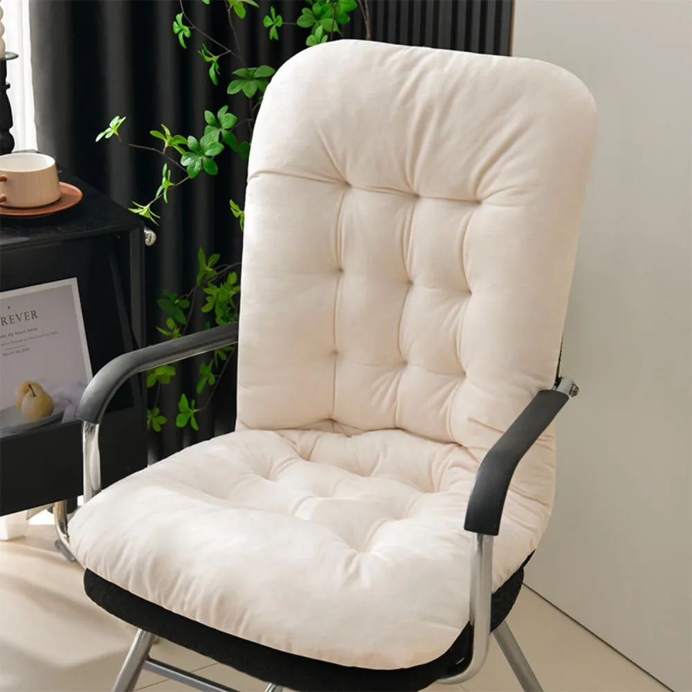 Thickened Cotton Chair Cushion – Washable Recliner & Lounger Pad Chair Cushion Pad SWANS Beige
