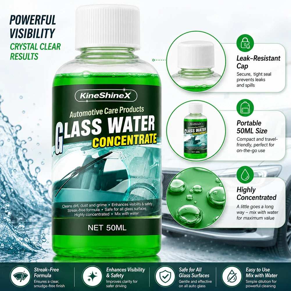 Windshield Cleaner Concentrate – Streak-Free Auto Glass Wash Windshield Glass Cleaner SWANS