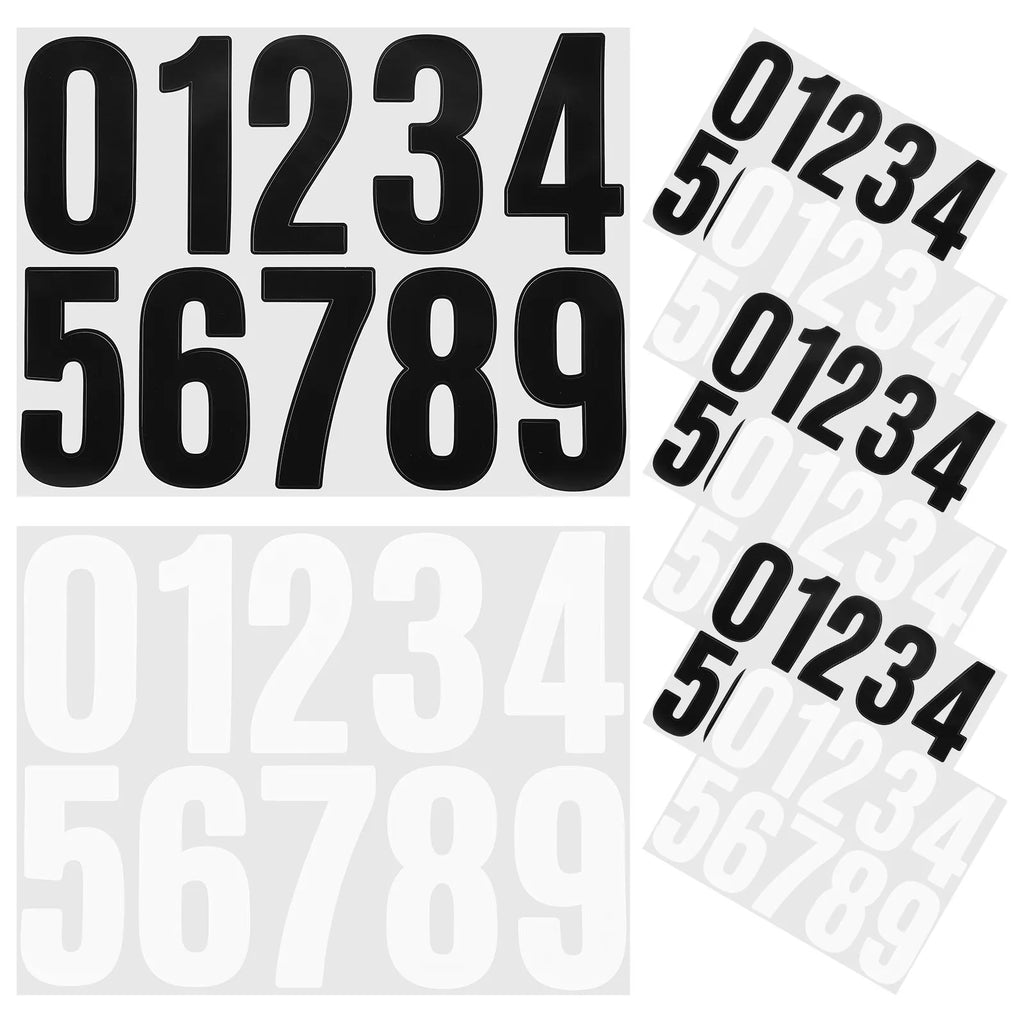 Waterproof House Number Stickers – 8 Sheets, Mailbox & Door Address Number Stickers SWANS