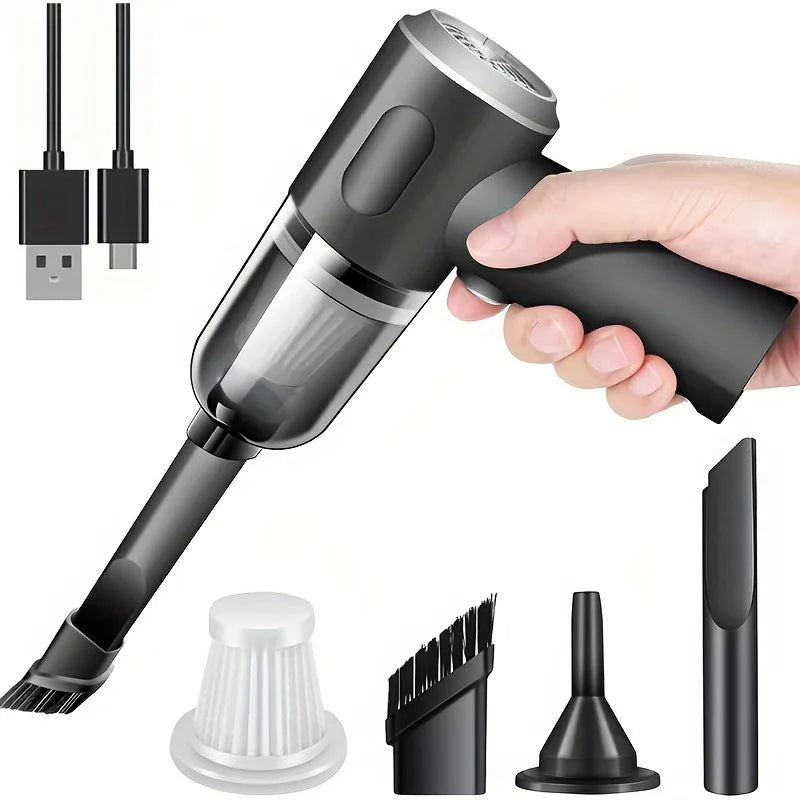 XMSJ Cordless Handheld Car Vacuum – Wet & Dry 120W USB Charge Handheld Vacuum Cleaner SWANS A