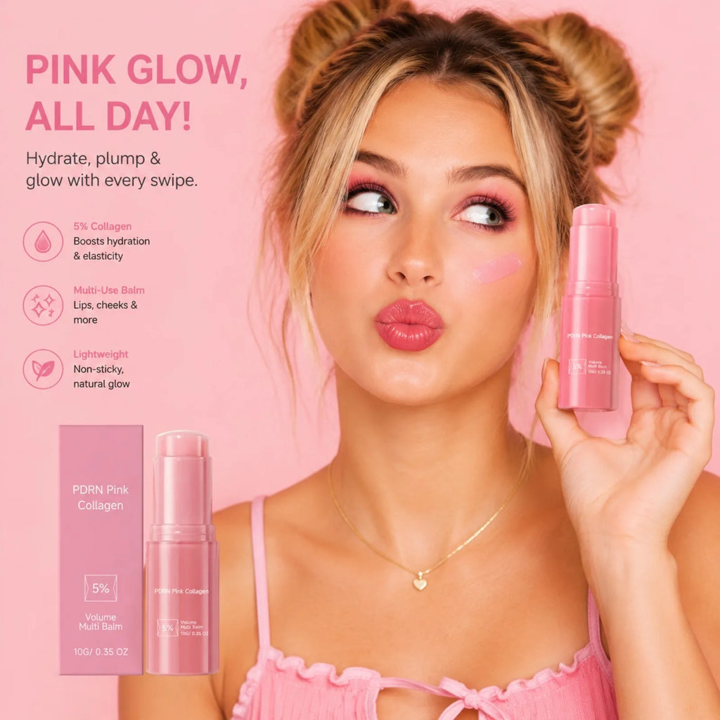 5% PDRN Pink Collagen Multi Balm Stick – Lips, Face & Eye Collagen Balm Stick SWANS