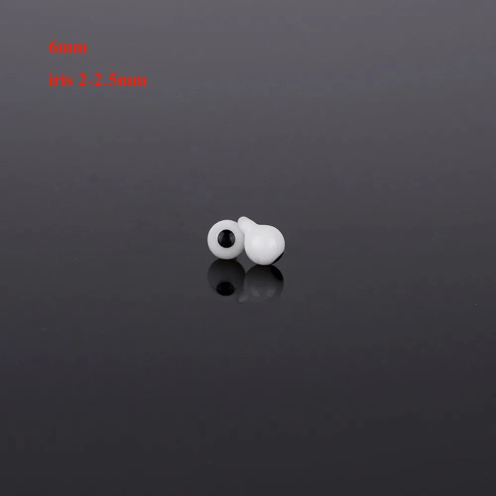 Glass Doll Eyes 4mm–10mm Black Eyeballs for DIY Crafts Doll Craft Eyes SWANS 6mm 2-2.5mm