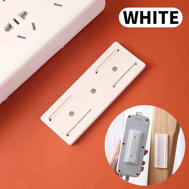 Self-Adhesive Power Strip Holder – No-Drill Wall Mount Power Strip Holder SWANS WHITE