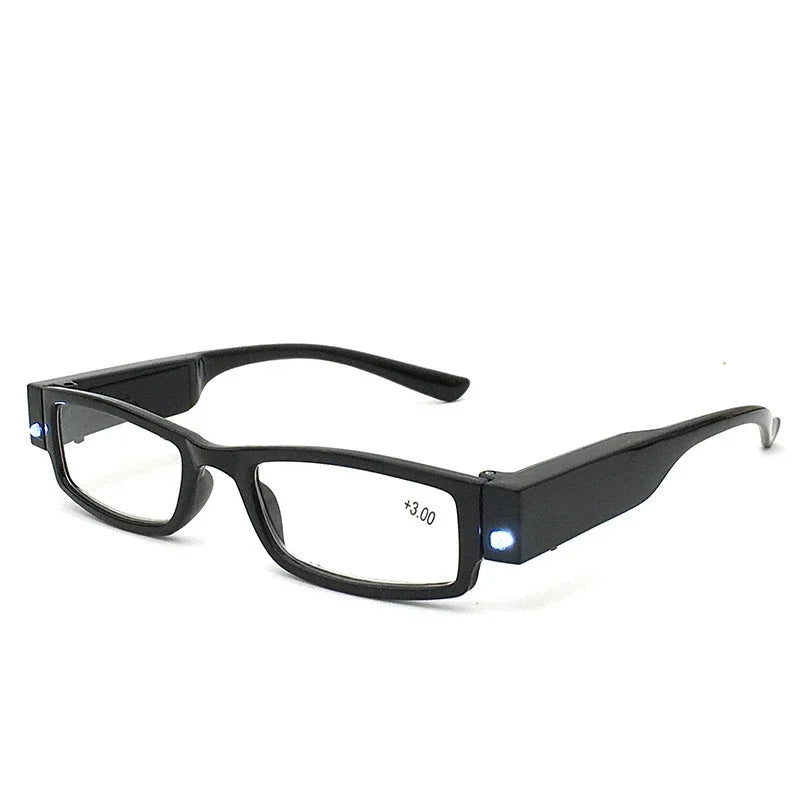 KLASSNUM LED Reading Glasses Magnifier +1 to +4 Diopter LED Reading Glasses SWANS