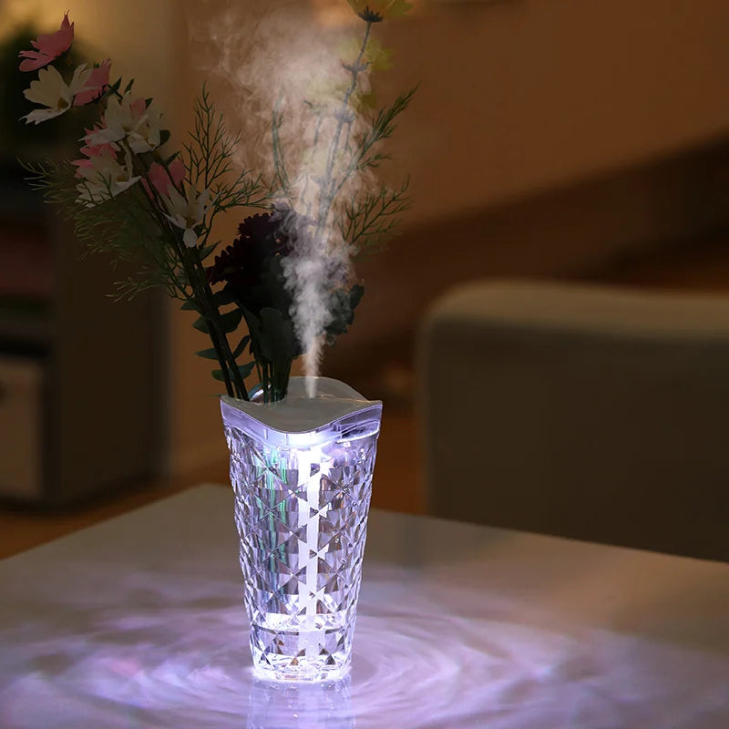 SWANS Mini Crystal USB Humidifier – Floral Desktop Bedroom Desktop Humidifier SWANS