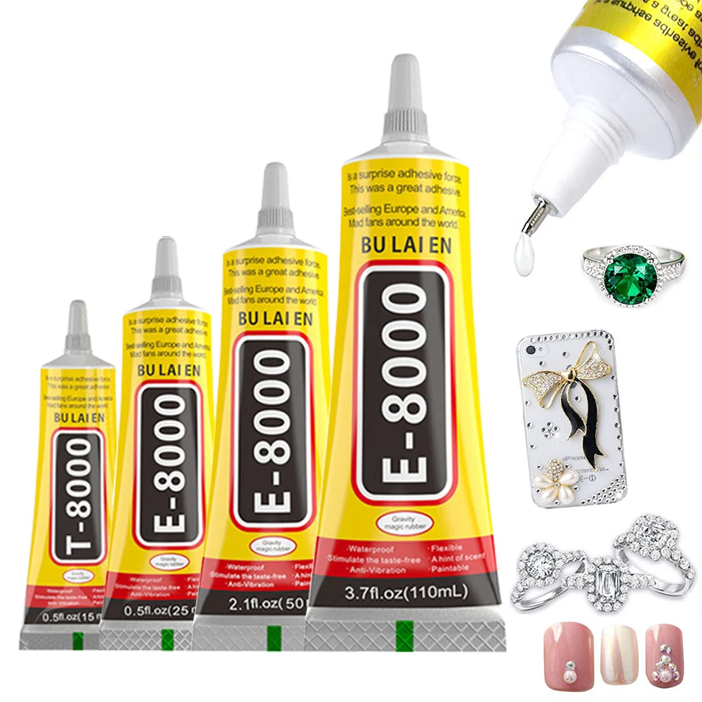 E8000 Super Strong Multi-Purpose Liquid Glue 15–110ml Multipurpose Craft Adhesive SWANS