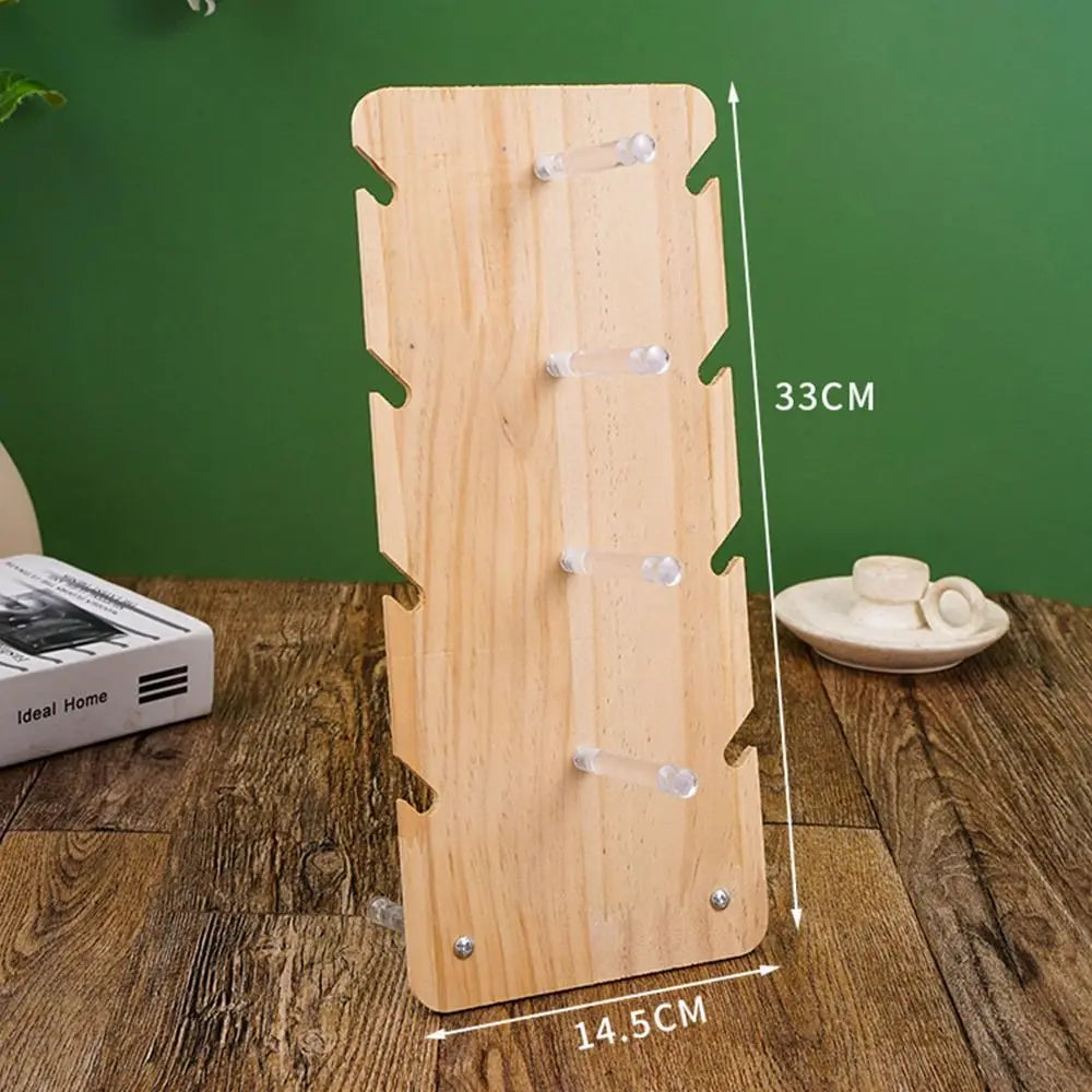 Solid Wood Sunglasses & Eyeglasses Display Stand Organizer Eyewear Display Stand SWANS 4-layer