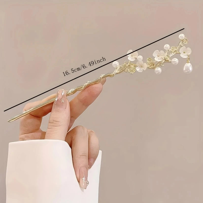 Chinese Tassel Hair Stick & Floral Hairpin for Women | Elegant Hair Stick Hairpin SWANS