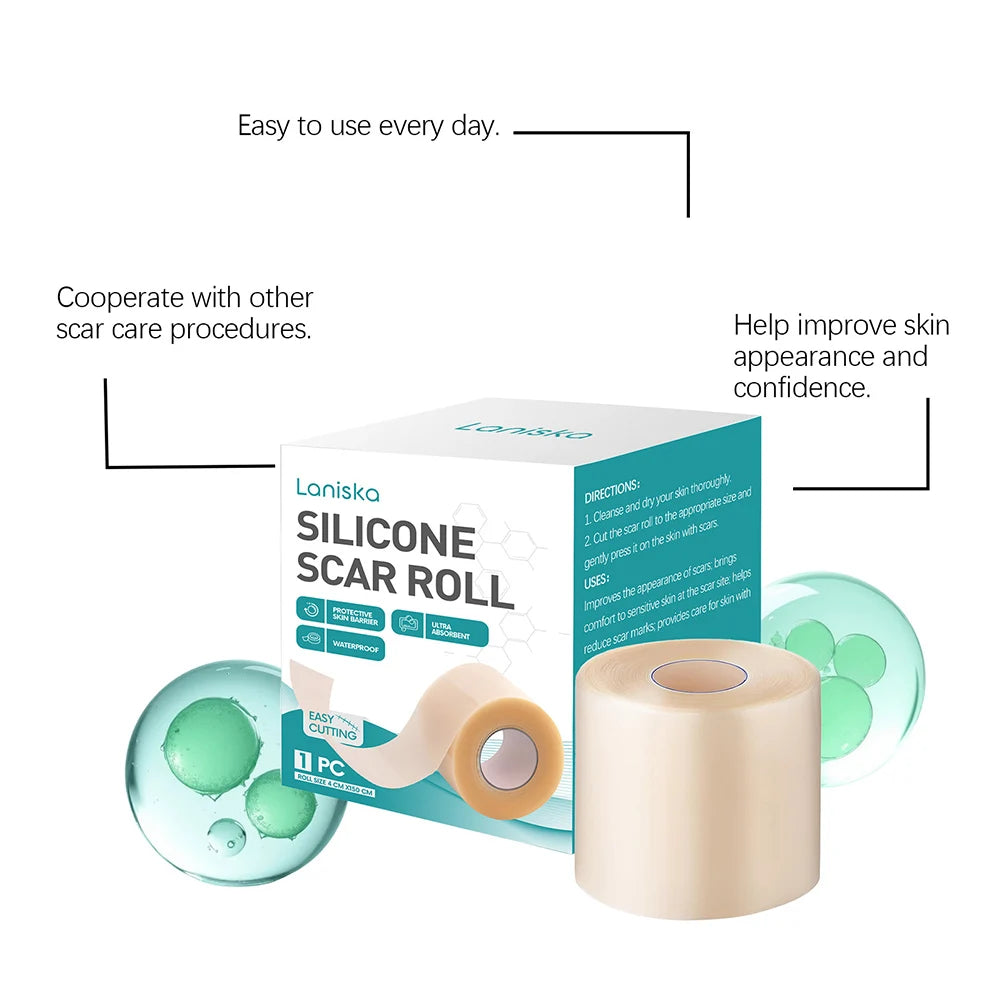 Silicone Scar Patch Hydrocolloid Roll 4x150cm – Self-Adhesive Silicone Scar Patch SWANS