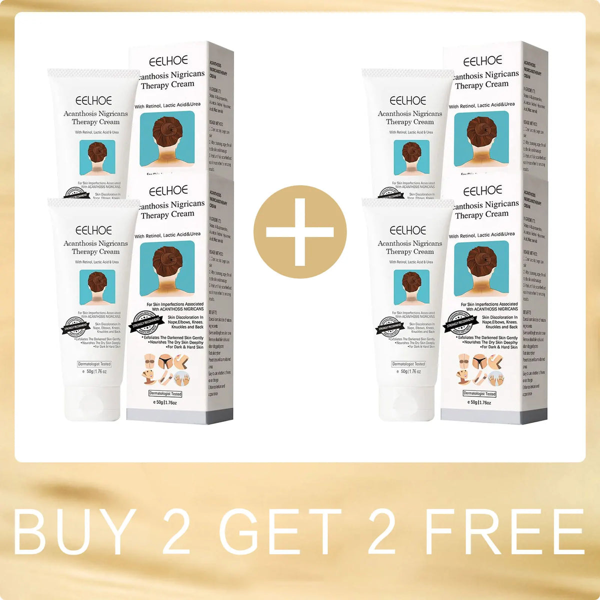EELHOE Brightening Body Cream – Underarm, Neck & Knee Care Brightening Body Cream SWANS 4 of 50g cream