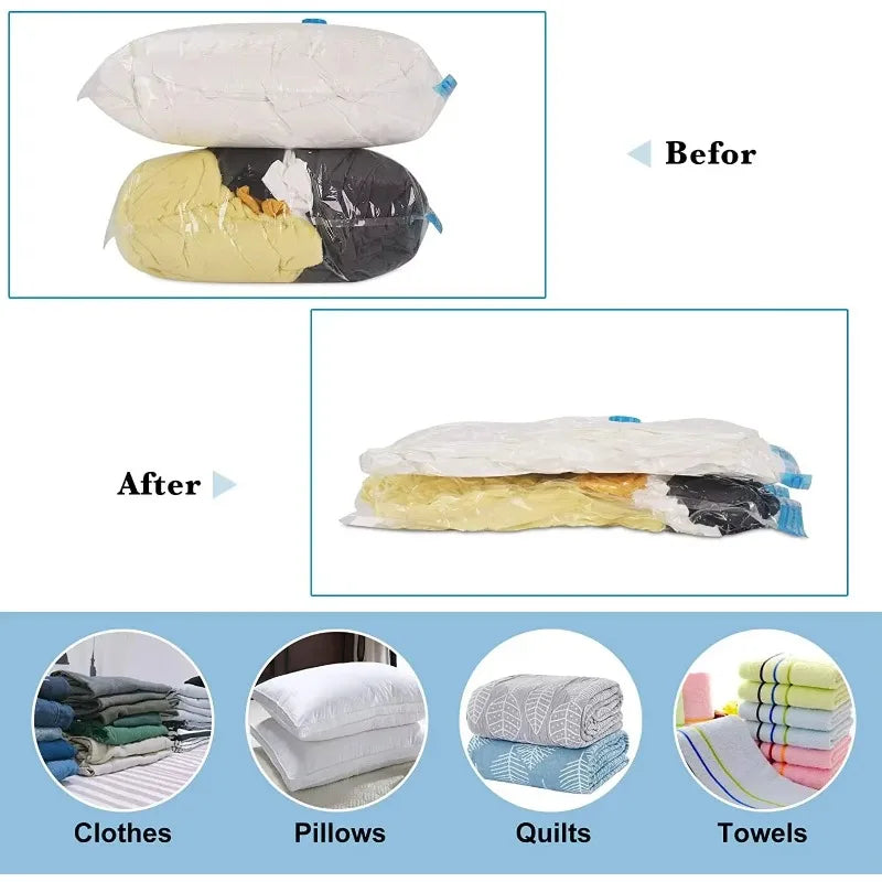 Vacuum Storage Bags – Space-Saving Compression Organizer Vacuum Storage Bags SWANS