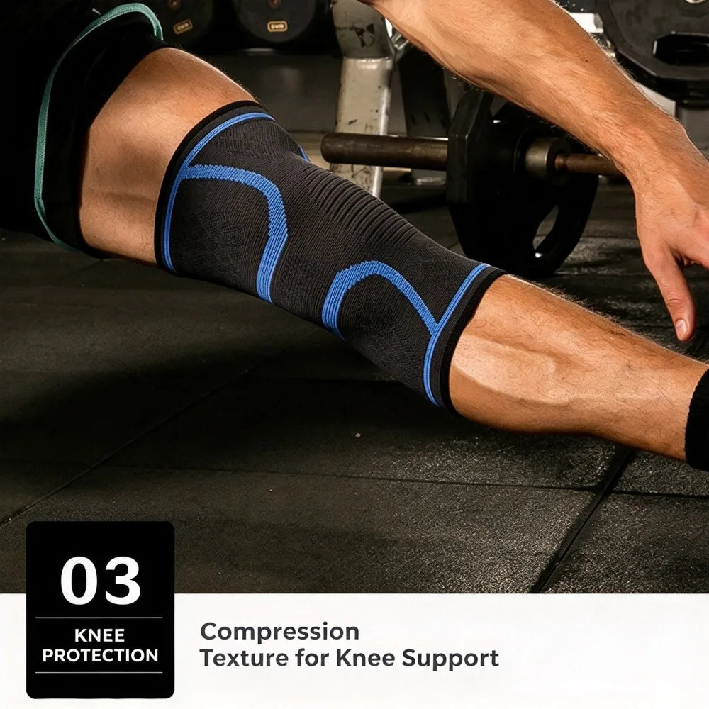 2-Pack Silicone Sport Knee Sleeves – Basketball, Cycling & Skating Sport Knee Sleeve SWANS
