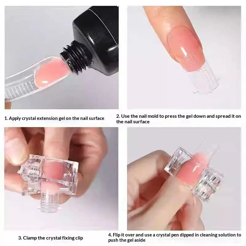 Transparent Nail Extension Clips Gel Builder Clamps 10/20/30pc Nail Extension Clips SWANS