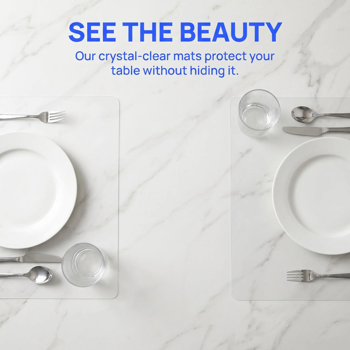 10-Pack Clear PP Plastic Placemats 17x11 – Wipeable Waterproof Plastic Placemats SWANS
