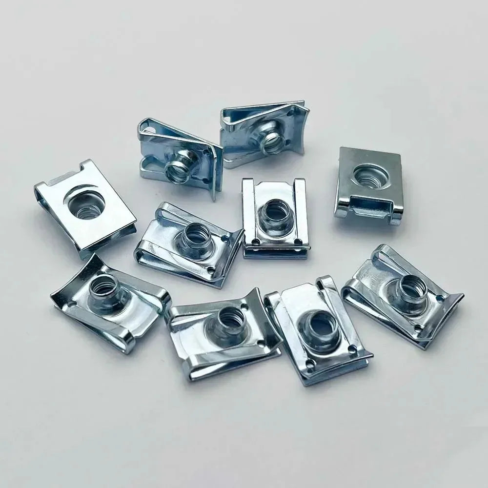 M4 M5 M6 M8 U-Clip Nut Fasteners 10pc – Auto Body Panel Kit U-Clip Nut Fasteners SWANS M4-10pcs