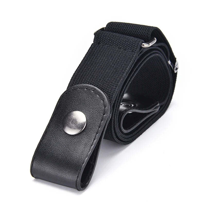 Buckle-Free Elastic Stretch Waist Belt – Unisex, No Bulge Elastic Waist Belt SWANS black 50-80cm