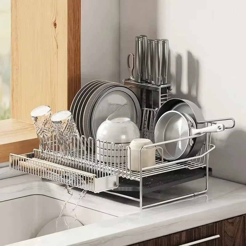 Foldable Dish Drying Rack – Plate Storage Organizer | SWANS Dish Drying Rack SWANS