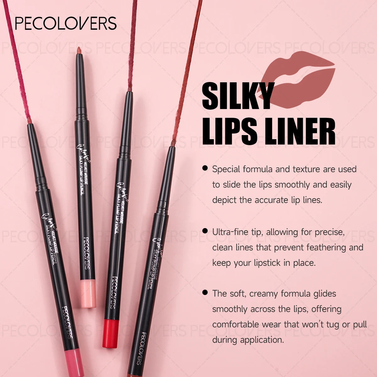 Matte Lip Liner – Long-Lasting Waterproof Lip Pencil Lip Liner SWANS