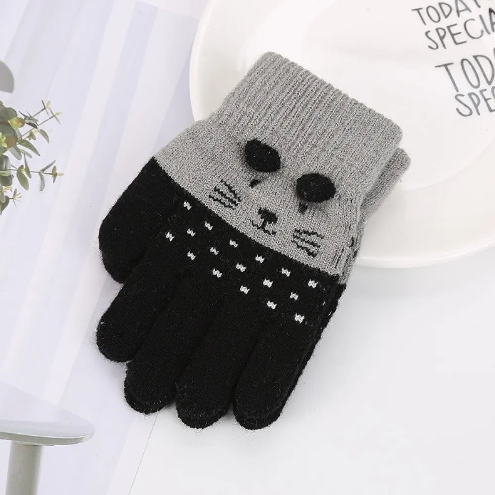 Kids Winter Knitted Mittens – Warm Windproof Gloves Ages 3–10 Kids Winter Mittens SWANS
