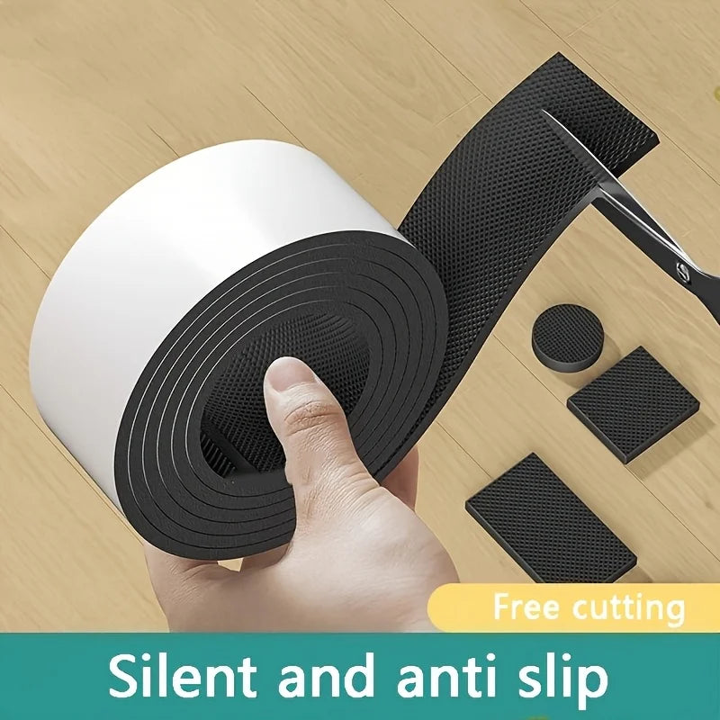 SWANS Black Chair Foot Pads Roll – Anti-Slip Floor Protectors Furniture Floor Pads SWANS
