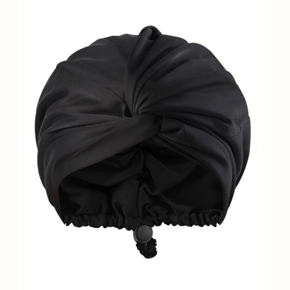 Adjustable Satin Sleep Hair Bonnet – Double Layer Night Cap Satin Sleep Bonnet SWANS C