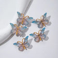 5-Pack Butterfly Macaron Gradient Hair Clips for Girls & Women Hair Clips Barrettes SWANS Light Blue Size fits all