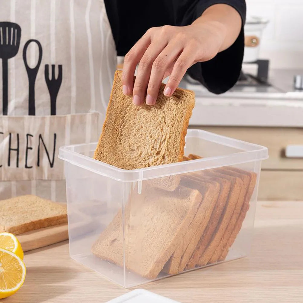 2-Pack Transparent Airtight Bread Storage Containers – PP Plastic Bread Storage Container SWANS