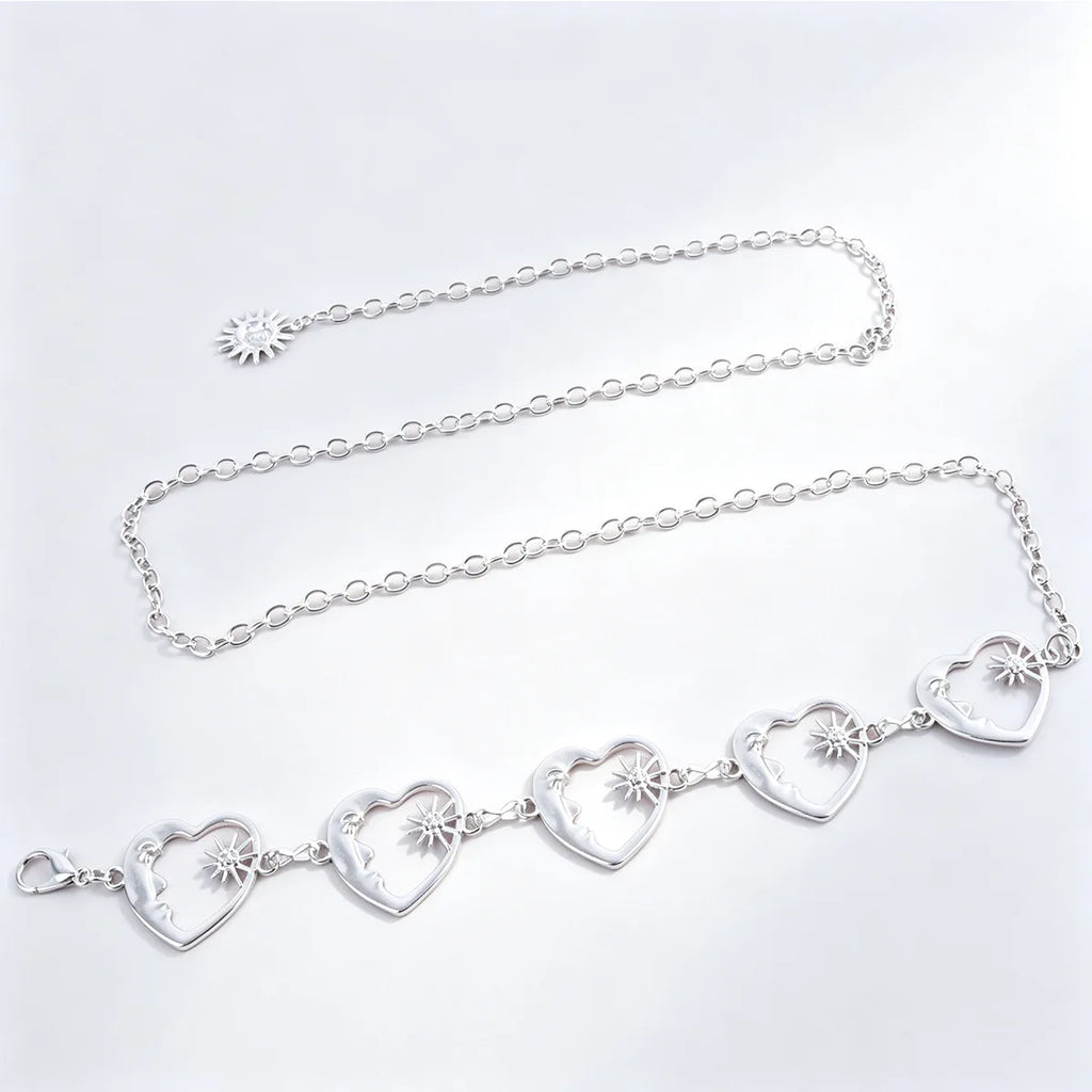 Moon Star Metal Waist Chain Belt – Women's Body Chain Body Chain Belt SWANS
