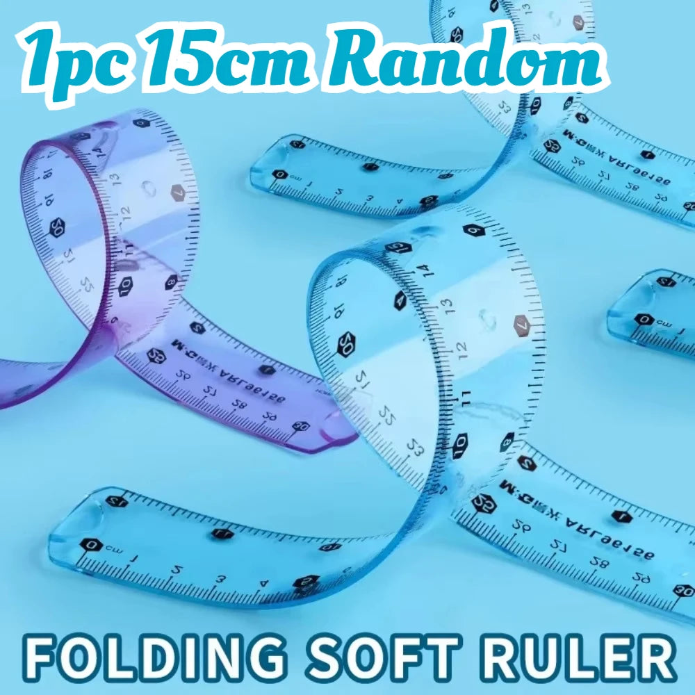 Transparent Flexible Soft Ruler 1/3pcs – Foldable 20cm Measuring Tool Measuring Ruler SWANS 1pc 15cm Random